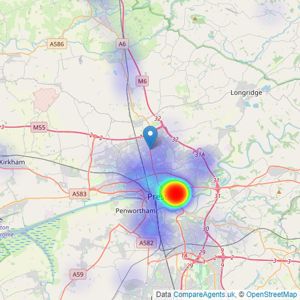 Auction House - Fulwood listings heatmap