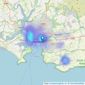 Auction House - South West listings heatmap