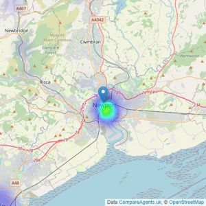 Auction House - Wales listings heatmap