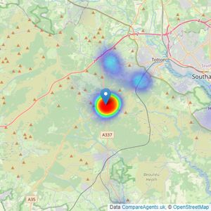 Austin & Wyatt - Lyndhurst listings heatmap