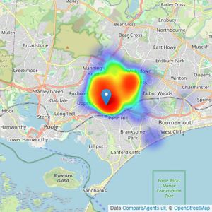 Austin & Wyatt - Upper Parkstone listings heatmap