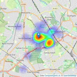 Austin Chambers - London listings heatmap