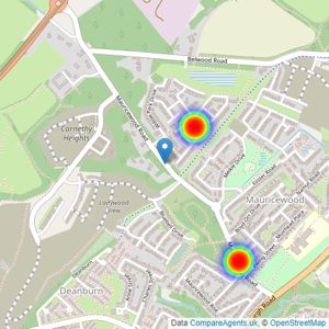 Avant Homes Scotland East listings heatmap