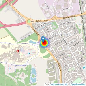 Avant Homes Scotland East listings heatmap