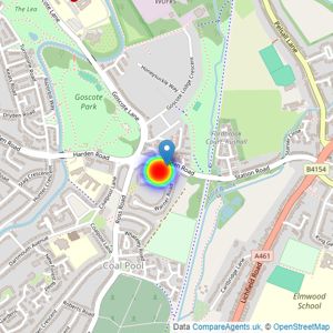 Avant Homes West Midlands listings heatmap