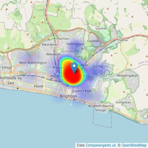 Avard Estate Agents - Brighton listings heatmap