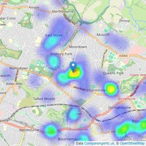 Avenue Estates - Bournemouth listings heatmap