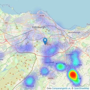 Avenue Road Estate Agents - Edinburgh listings heatmap