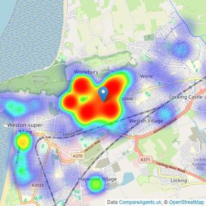 AVERY ESTATE AGENTS LIMITED - Milton listings heatmap