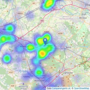 Avocado Property - Covering South East listings heatmap