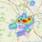 Avon Estates Sales & Lettings - Evesham listings heatmap