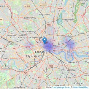 AWCHILDS LTD - London listings heatmap