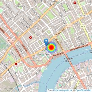 Aylesford International - Chelsea listings heatmap