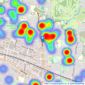 B Simmons & Son - Slough listings heatmap