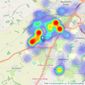 Bagshaws Residential - Mickleover listings heatmap