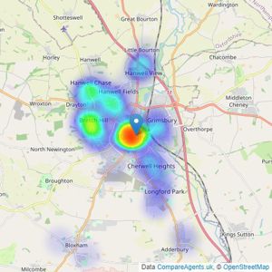 Bairstow Eves - Banbury listings heatmap