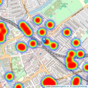 Bairstow Eves - Barking listings heatmap