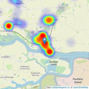 Bairstow Eves - Burnham on Crouch listings heatmap