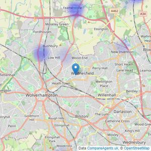 Bairstow Eves - Cannock listings heatmap