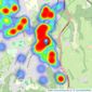 Bairstow Eves - Caterham listings heatmap