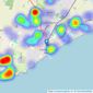 Bairstow Eves - Clacton on Sea listings heatmap