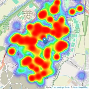 Bairstow Eves - Clifton listings heatmap