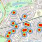 Bairstow Eves - Elm Park listings heatmap