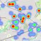 Bairstow Eves - Hornchurch listings heatmap