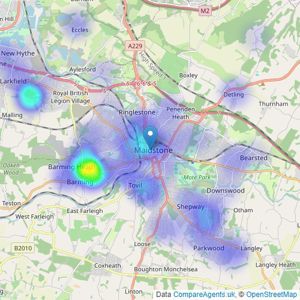 Bairstow Eves - Maidstone listings heatmap