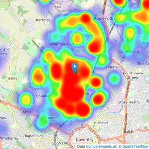 Bairstow Eves - Radford listings heatmap