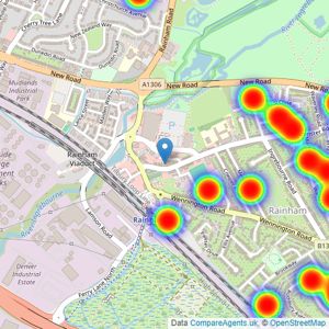 Bairstow Eves - Rainham listings heatmap