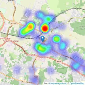 Bairstow Eves - Rayleigh listings heatmap