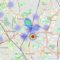 Baker and Chase - London listings heatmap