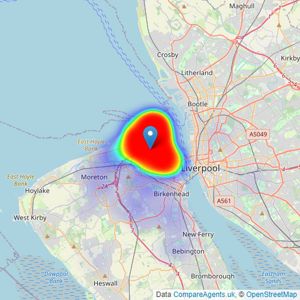 Bakewell and Horner - Wallasey listings heatmap