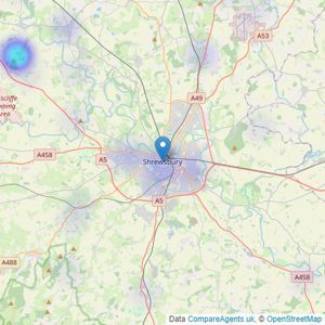 Balfours LLP - Shrewsbury listings heatmap