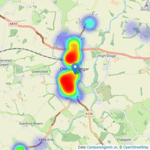 Balgores Hayes - Ongar listings heatmap