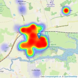 Balgores - South Woodham Ferrers listings heatmap