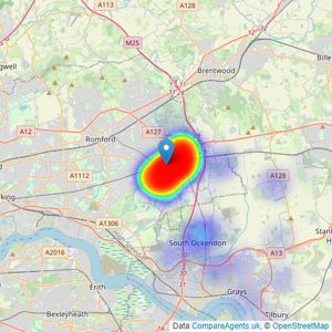 Balgores - Upminster listings heatmap