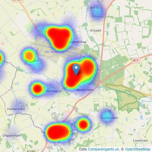 Balmforth - Mildenhall listings heatmap