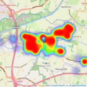 Banner & Co - Lymm listings heatmap