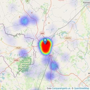 Barbers - Whitchurch listings heatmap