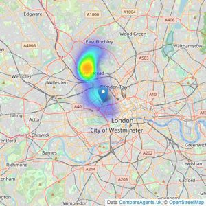 Bargets Estate Agents - London listings heatmap