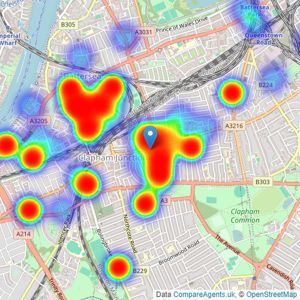 Barnard Marcus - Battersea listings heatmap