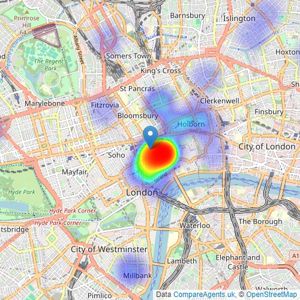 Barnard Marcus - Covent Garden listings heatmap