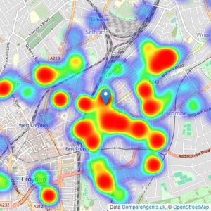 Barnard Marcus - Croydon listings heatmap