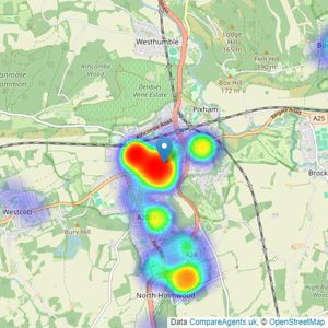 Barnard Marcus - Dorking listings heatmap