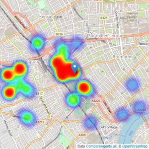 Barnard Marcus - Earls Court listings heatmap