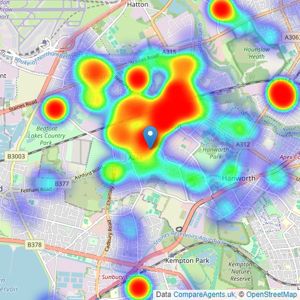 Barnard Marcus - Feltham listings heatmap