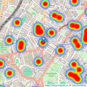 Barnard Marcus - Kennington listings heatmap