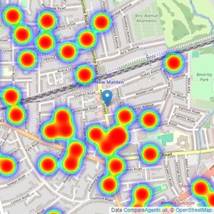 Barnard Marcus - New Malden listings heatmap